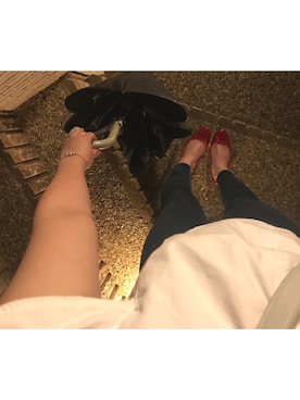 「DHOLIC（ディーホリック）のアイテム（バレエシューズ）」を使った、chiさん（レディース・157cm）の夏コーディネート