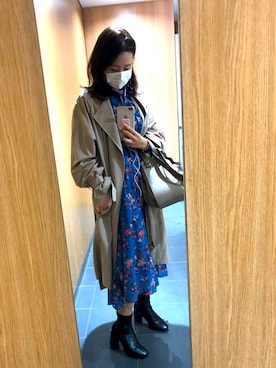 「ISABEL MARANT（イザベルマラン）のアイテム（ワンピース/ドレス）」を使った、chiさん（レディース・157cm）の秋コーディネート