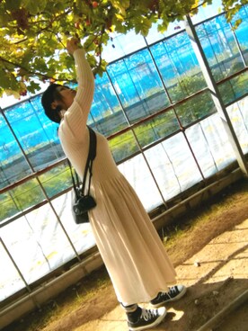 「CONVERSE（コンバース）の【CONVERSE】ALL STAR 100 COLORS OX レディース（スニーカー、ブラック系）」を使った、pir☺︎ ︎さん（レディース・158cm）の秋コーディネート