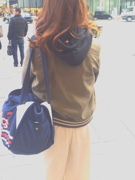 「KNOWLEDGEのアイテム」を使った、Risakoさん（レディース・155cm）の冬コーディネート