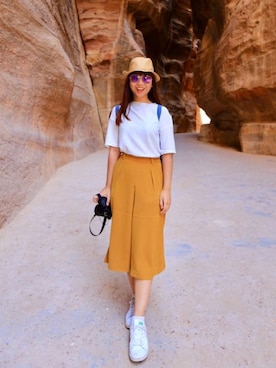 「travel」｜「アイテム（シューズ）」を使った、giixoxoさん（レディース・158cm）の秋コーディネート