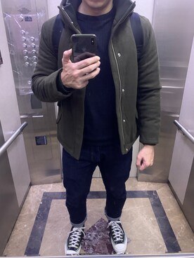 「UNITED ARROWS（ユナイテッドアローズ）のアイテム（ブルゾン）」を使った、ian3chenさん（メンズ・175cm）の冬コーディネート