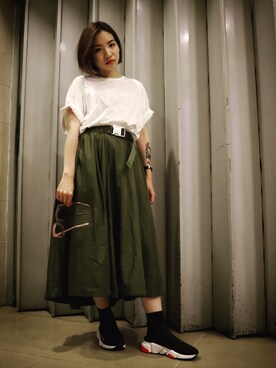 「No.21（-）のアイテム」を使った、MINK LAMMMMさん（レディース・155cm）の夏コーディネート