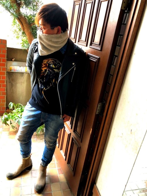 希少✨ JACKROSE ダブルライダース ラムレザー 裏地赤 M ブラック JACKROSE - 希少✨ジャックローズ ダブルライダース ラムレザー
