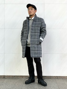 「417 EDIFICE（フォーワンセブンエディフィス）のアイテム（帽子）」を使った、フジタさん（メンズ・169cm）の秋コーディネート