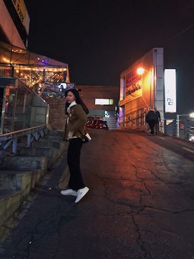 「Carhartt（カーハート）のアイテム（ブルゾン）」を使った、chingyeeさん（レディース・163cm）の冬コーディネート