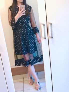 「GRL（グレイル）のダブルベルトサンダル（サンダル、シルバー系）」を使った、Yuuさん（レディース・164cm）の春コーディネート