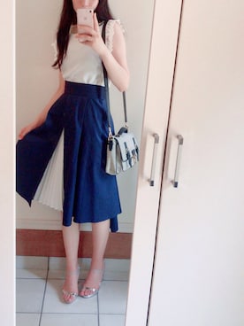 「kate spade new york（ケイトスペード ニューヨーク）のアイテム（ショルダーバッグ、その他）」を使った、Yuuさん（レディース・164cm）の夏コーディネート