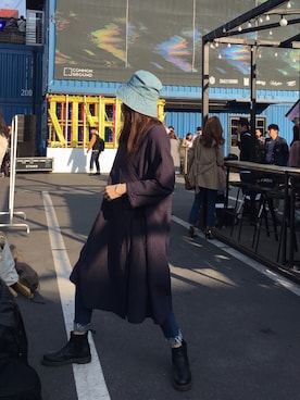 「MUJI」｜「アイテム（ブーツ）」を使った、SEO Jさん（レディース・166cm）の春コーディネート