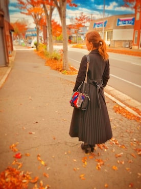 「rienda（リエンダ）のアイテム（その他アウター）」を使った、みほさん（レディース・160cm）の冬コーディネート
