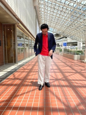 「summer」｜「アイテム（ジャケット/アウター）」を使った、nano・universe ルミネ横浜 Mensさん（メンズ・170cm）の夏コーディネート