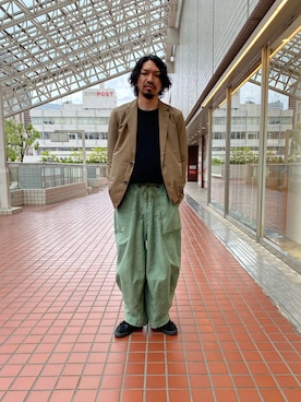 「ベージュジャケット」｜nano・universe ルミネ横浜 Mensさん（メンズ・170cm）の夏コーディネート