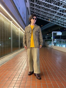 「NANO universe（ナノユニバース）のアイテム（ブルゾン）」を使った、nano・universe ルミネ横浜 Mensさん（メンズ・170cm）の秋コーディネート