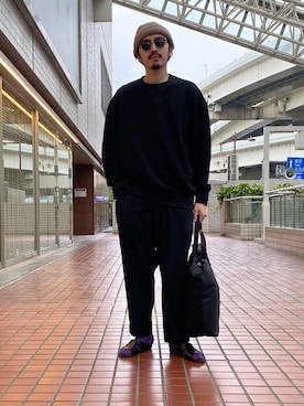 「NANO universe（ナノユニバース）のアイテム（スウェット）」を使った、nano・universe ルミネ横浜 Mensさん（メンズ・170cm）の秋コーディネート