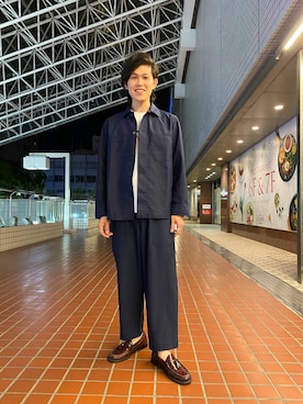 「CPOシャツ」｜nano・universe ルミネ横浜 Mensさん（メンズ・170cm）の秋コーディネート