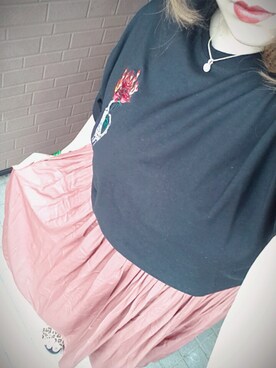 「blackdia by 7JEWELRY（ブラックダイヤバイセブンジュエリー）のアイテム」を使った、kyanさん（レディース・159cm）の夏コーディネート