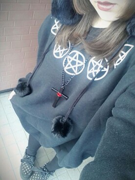 「Candy Stripper（キャンディストリッパー）のアイテム（キャップ）」を使った、kyanさん（レディース・159cm）の秋コーディネート