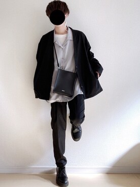 ノーカラージャケットを使った モードカジュアル のメンズ人気ファッションコーディネート Wear