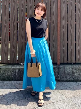 「LAURA DI MAGGIO（ローラディマッジオ）のアイテム」を使った、hiromi_yさん（レディース・153cm）の夏コーディネート