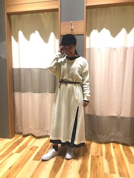 「Samansa Mos2 blue（サマンサモスモスブルー）のアイテム（キャップ）」を使った、あやなさん（レディース・157cm）の冬コーディネート