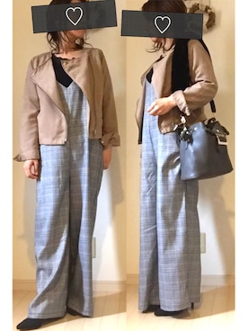 「archives（アルシーヴ）のアイテム（ブルゾン）」を使った、KUMI0114さん（レディース・152cm）の秋コーディネート