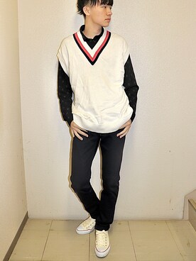 「H&M（エイチ・アンド・エム）のアイテム（シャツ/ブラウス）」を使った、yuuuu0119さん（メンズ・176cm）の秋コーディネート