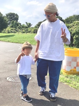 「ラブアンドピース2020」｜「アイテム（ニットキャップ/ビーニー）」を使った、十然ダイ補湯さん（メンズ・168cm）の秋コーディネート