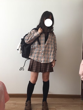 「TYAKASHAのアイテム（バッグ）」を使った、yakianさん（レディース・150cm）の冬コーディネート