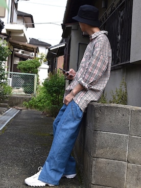 「u170」｜「アイテム（アクセサリー）」を使った、おやすみくん💤さん（メンズ・170cm）の秋コーディネート