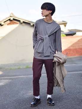 おやすみくん💤さん（メンズ・170cm）の秋コーディネート