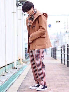 「ラテコーデ」｜「アイテム（ジャケット/アウター）」を使った、おやすみくん💤さん（メンズ・170cm）の冬コーディネート