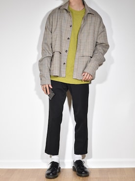 「HARE」｜「アイテム（モカシン/デッキシューズ）」を使った、おやすみくん💤さん（メンズ・170cm）の冬コーディネート