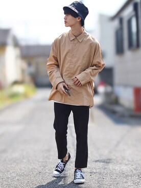 おやすみくん💤さん（メンズ・170cm）の春コーディネート