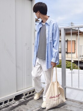 「ボーター」｜おやすみくん💤さん（メンズ・170cm）の春コーディネート