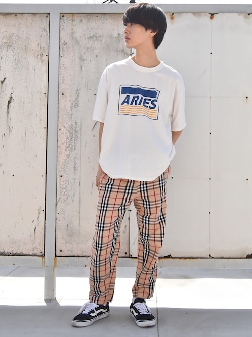 Burberry's バーバリー リネン スラックス ビジネス カジュアル BURBERRY（バーバリー）の「Burberry - Brown チェック柄