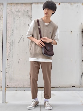 「DAKS（ダックス）のアイテム（バッグ）」を使った、おやすみくん💤さん（メンズ・170cm）の春コーディネート