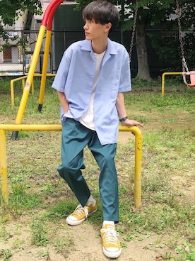 おやすみくん💤さん（メンズ・170cm）の夏コーディネート