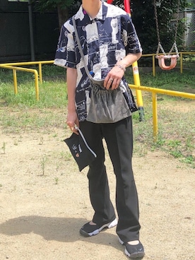 「古着好きな人と繋がりたい」｜「アイテム（バッグ）」を使った、おやすみくん💤さん（メンズ・170cm）の夏コーディネート