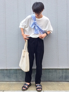 おやすみくん💤さん（メンズ・170cm）の夏コーディネート