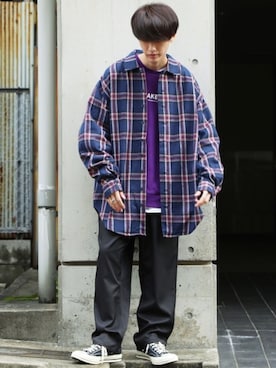 おやすみくん💤さん（メンズ・170cm）の春コーディネート