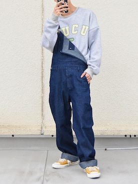 「ASTRONOMY（アストロノミー）のアイテム（オールインワン・サロペット）」を使った、おやすみくん💤さん（メンズ・170cm）の春コーディネート