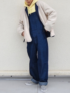 「ASTRONOMY（アストロノミー）のアイテム（オールインワン・サロペット）」を使った、おやすみくん💤さん（メンズ・170cm）の春コーディネート