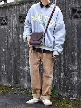 「DAKS（ダックス）のアイテム（バッグ）」を使った、おやすみくん💤さん（メンズ・170cm）の春コーディネート