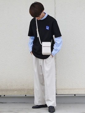 「MAISON KITSUNE」｜「アイテム（その他）」を使った、おやすみくん💤さん（メンズ・170cm）の春コーディネート