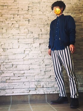 「ZARA（ザラ）のアイテム（スタジャン）」を使った、kaekioさん（メンズ・180cm）の冬コーディネート