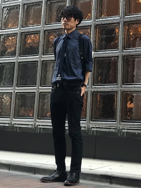 「GLOBAL WORK（グローバルワーク）のアイテム（フォーマルスーツ/小物）」を使った、kaekioさん（メンズ・180cm）の春コーディネート