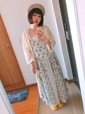 「アイテム（ブラジャー、ホワイト系）」を使った、Jessica Her👽さん（レディース・157cm）の春コーディネート