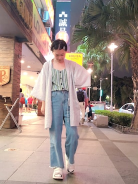 「kimono」｜「アイテム（サンダル）」を使った、Jessica Her👽さん（レディース・157cm）の秋コーディネート