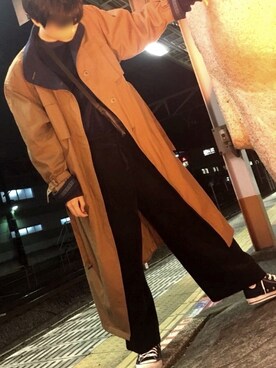 「CONVERSE（コンバース）のconverse コンバース ALL STAR HI オールスター ハイ 3206 BLACK(US)（スニーカー）」を使った、ななさん（メンズ・180cm・10代）の秋コーディネート