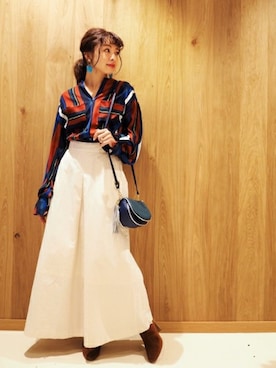 「ホワイトパンツ」｜ROSE BUD STAFFさん（レディース・153cm）の春コーディネート